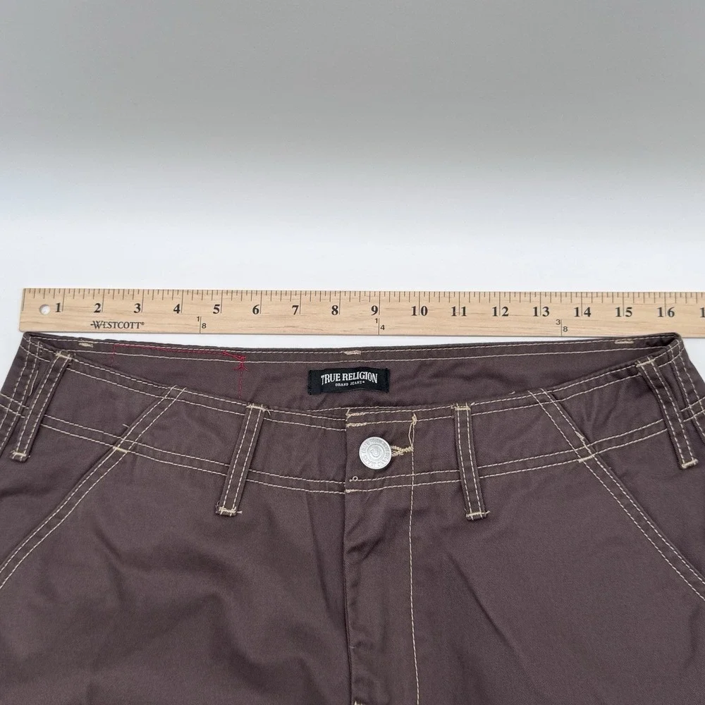 True Religion Men's Brown Bobby Cargo Pants Size 30 Street Wear Baggy NWT